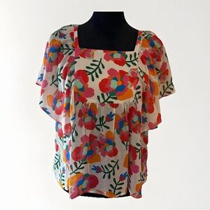 Crosby By Mollie Burch Multicolor Floral Blouse
